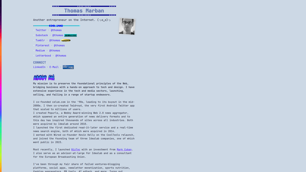 Website screenshot