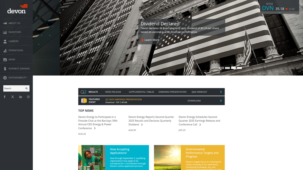 Website screenshot